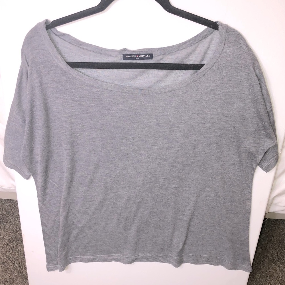 Brandy Melville Grey Oversized T-Shirt | Small